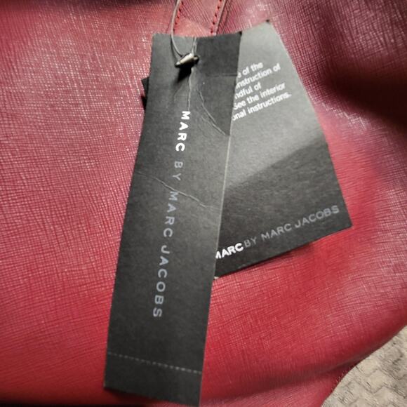 Marc By Marc Jacobs Tote Bag Womens One Size Red Canyon Leather Workwear - Picture 2 of 16